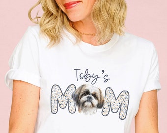 Shih Tzu Dog Mom Shirt for New Dog Mom Gift, Shih Tzu T-shirt Women Birthday, Cute Shih Tzu Tshirt Mom Gift for Mother's Day Gift for Her