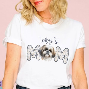 Shih Tzu Dog Mom Shirt for New Dog Mom Gift, Shih Tzu T-shirt Women Birthday, Cute Shih Tzu Tshirt Mom Gift for Mother's Day Gift for Her