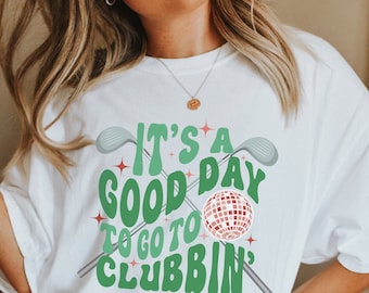 Golf Comfort Oversized Shirt for Mom Women, Funny Golfer Lover Retro Girls Golfing T Shirt, Funny It's a Good Day Golf Gift for Mom Grandma