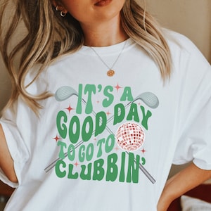 Golf Comfort Oversized Shirt for Mom Women, Funny Golfer Lover Retro Girls Golfing T Shirt, Funny It&#39;s a Good Day Golf Gift for Mom Grandma