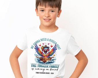 We Need Bigger Boat Custom Family Cruise 2024 Shirt, Funny Matching Family Cruise Shirts, Custom Family Name Cruising TshirtsTank Sweatshirt