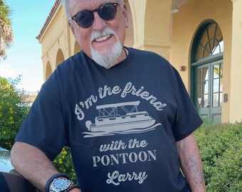 Love Pontoon Boating Shirt, Funny Boating Pontoon Friend Shirt for Boyfriend's Birthday Gag Gift