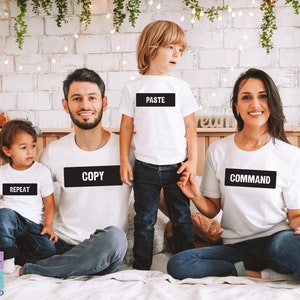 Funny Family Computer Commands Tshirts, Matching Family Christmas Shirts, Matching Holiday Computer Geeks Engineers T-shirts Gifts