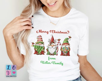 Diseño De Camiseta De Navidad De Gnomos Navideños | Vector Premium