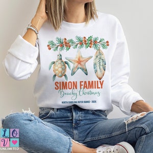 Personalized Family Christmas Vacation Tshirts, Tropical Christmas Family Shirts, Matching Holiday Family Reunion T-shirts Gift