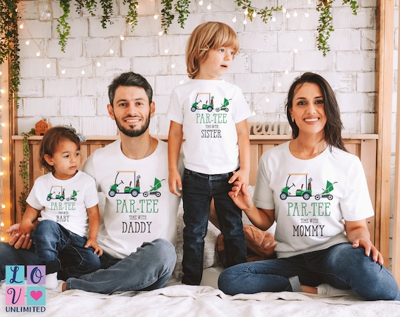 T shirts de famille de golf personnalis s chemises de No l