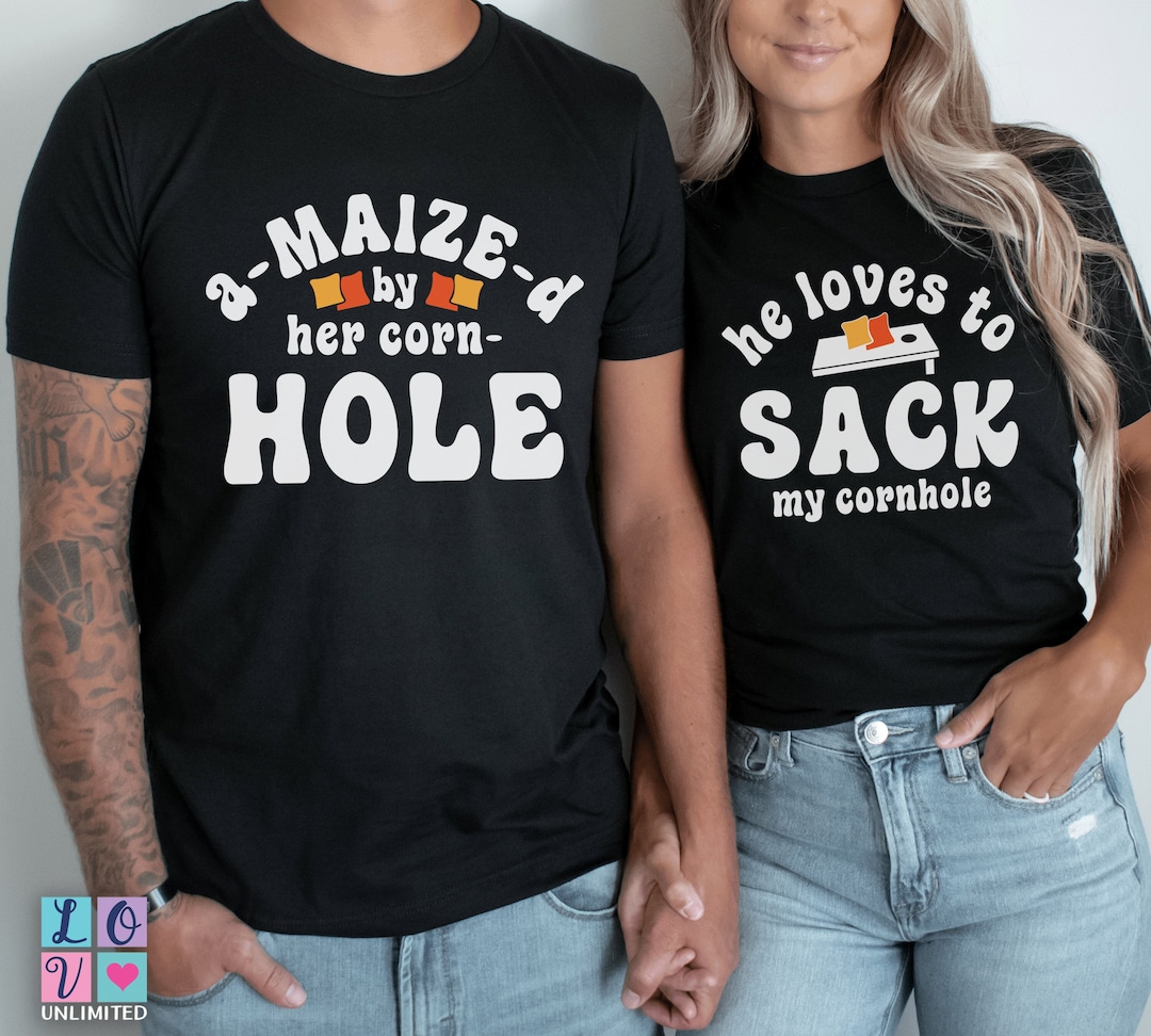 Funny Couples Cornhole Shirts Couples Matching Cornhole Lover Etsy