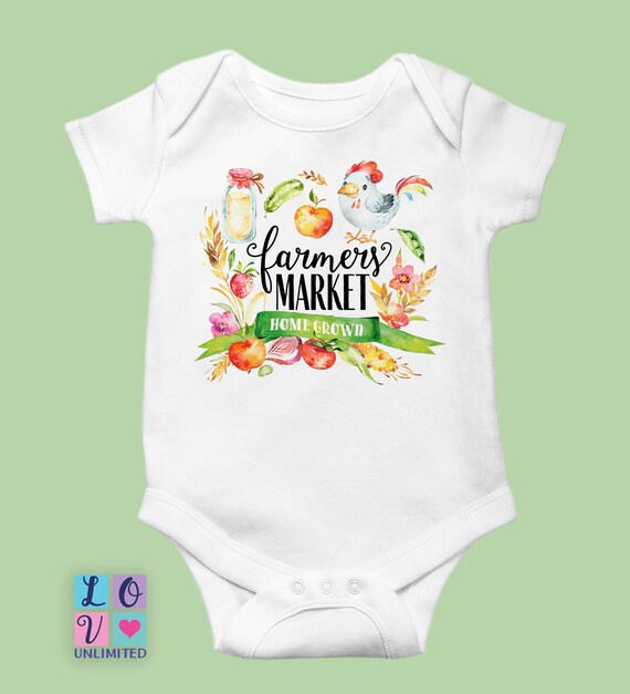 Farmer Market Onesies Farm Baby Bodysuit Home Grown Farmer Etsy
