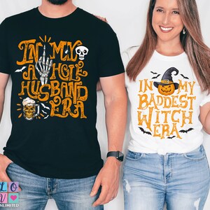 Matching Halloween Shirts Couples, Couple Funny Halloween Shirts, Husband Wife Halloween Tshirt, Halloween Adult Costume Shirt for Him Her,