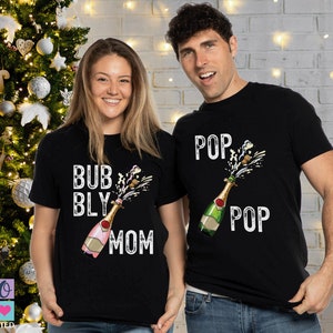 Funny New Years Eve Day Tshirt for Husband and Wife, Couples New Year Champagne Shirt, Cheers To The New Year 2023 Happy New Year Sweatshirt