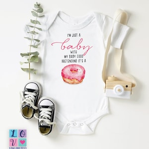 Donut Onesie®, Funny Donut Baby Onesies®, Donut themed Baby Shower Gift, Funny Donut Baby Clothes, Funny Donut Baby Girl One-piece Shirt