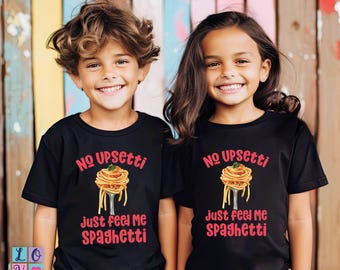 Kindershirt spaghetti, grappig shirt voor peuter eten, schattige pasta babyromper, kinder T-shirt spaghetti lover voor foodie baby's