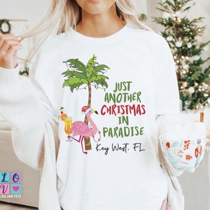 Tropical Christmas Vacation T-shirts, Key West Christmas Florida Family Shirts, Matching Custom Holiday Family Reunion Shirts Gift