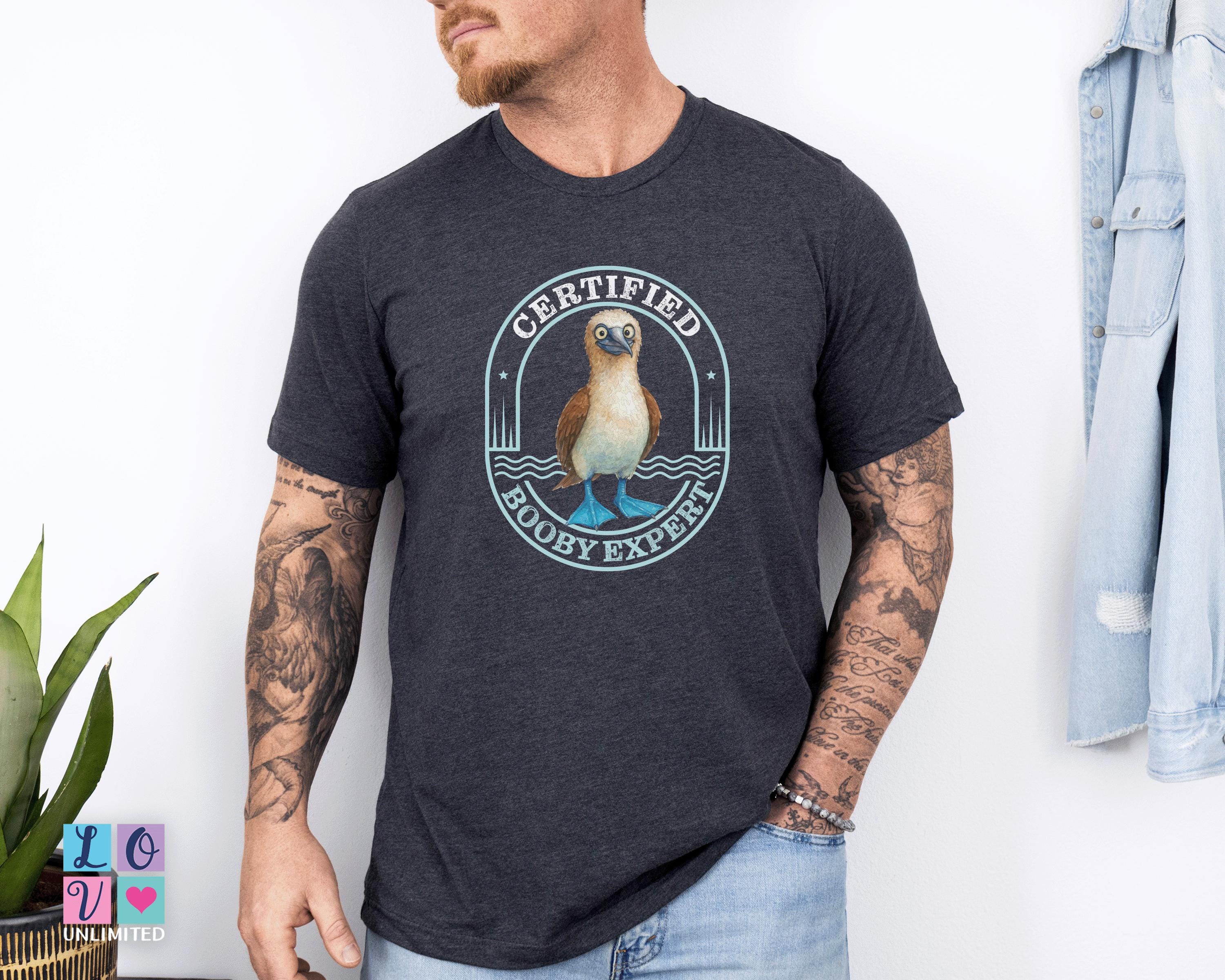 Certified Booby Expert Shirt, Funny Blue-footed Booby Bird Tee