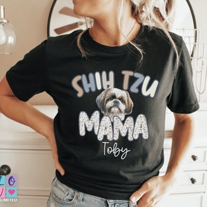 Shih Tzu Dog Mom Shirt for New Dog Mom Gift, Shih Tzu T-shirt Women Birthday, Cute Shih Tzu Tshirt Mom Gift for Mother's Day Gift for Her