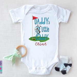 Daddy&#39;s Golf Caddy Boy Onesie® Golfer Father&#39;s day gift, Golf club baby shower gift or pregnancy reveal Onesie®