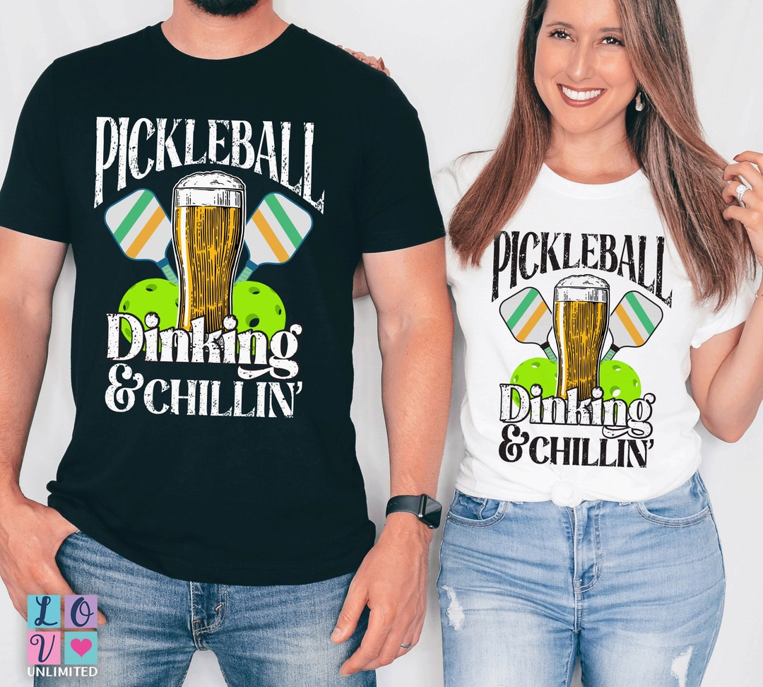 Pickleball Beer Shirt Drinking Tshirt Gift Pickleball Player Couples