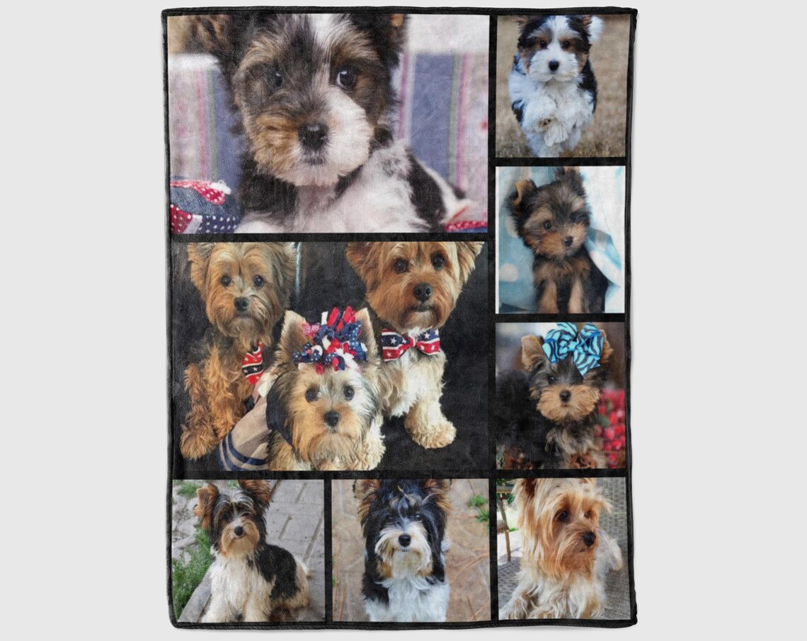 Yorkshire Terrier Fleece Blanket Yorkie Dogs Blanket Yorkie Etsy