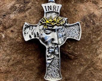 Men's Necklace / Man Cross Necklace / Cross Pendant for men / Stainless necklace / Catholic cross necklace / mens necklace cross pendant