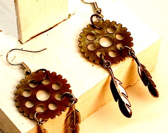 Dream Catcher Dangle Earrings ~ Boho Gift for Her
