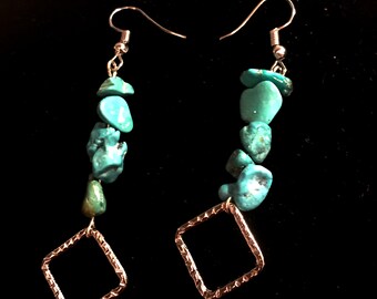 Handmade Turquoise Dangle Earrings ~ Gift for Her