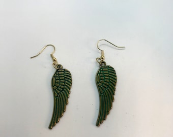 Angel Wings Dangle Earrings ~ Gift for Him or Her