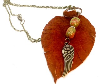 Boho Unique Leather Necklace ~ Gift for her