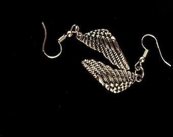 Guardian Angel Dangle Earrings/Angel Wings ~ Religious Gifts