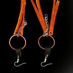 Bohemian Leather Hoop Earrings