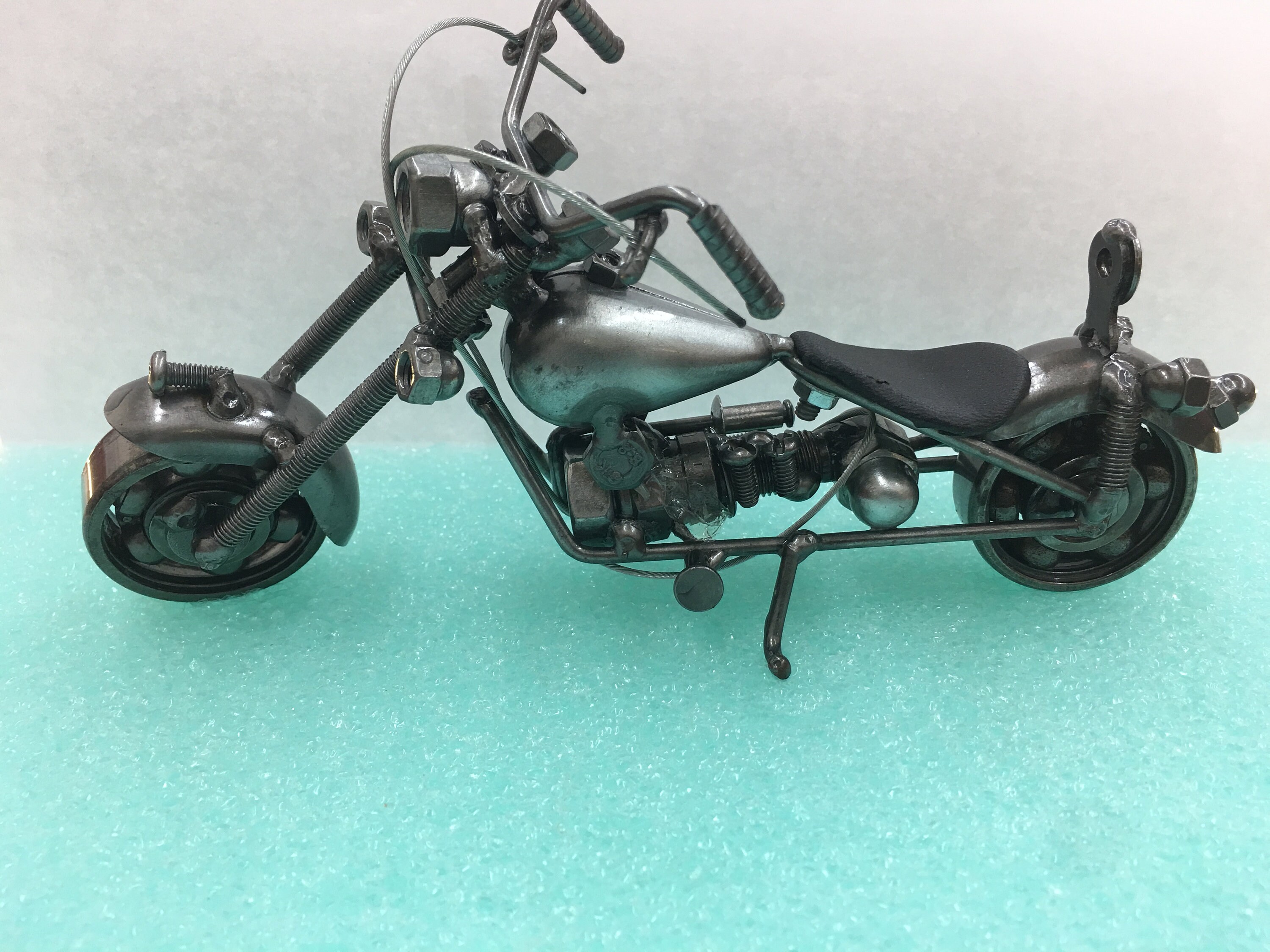 Metal Motorcycle Figurine Etsy