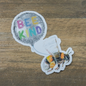 Bumble bee balloon vinyl sticker