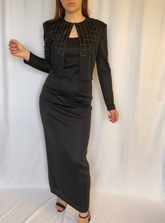 90s Black Two Piece Dress