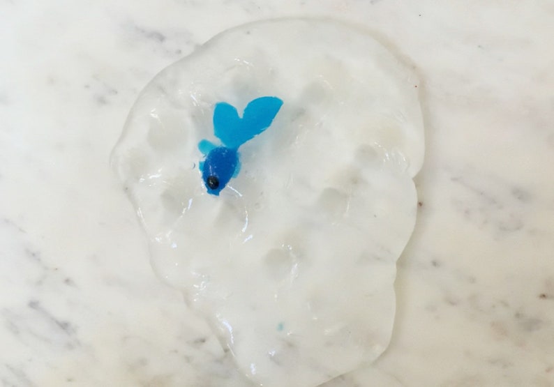Ultra Clear Slime Stretchy putty Perfect for Gifts Includes fish charm Carnival Fish Unscented Crystal Clear Slime