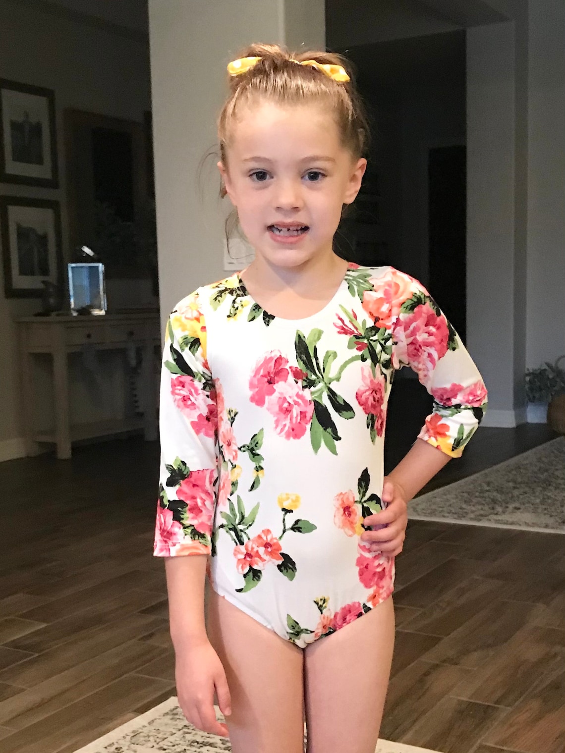 Girls 3/4 Long Sleeve Ballet Leotard Gymnastics Toddler Etsy