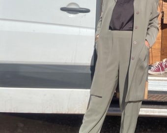 Vintage Olive Green Nordstrom Business Pant Suit | Size 4
