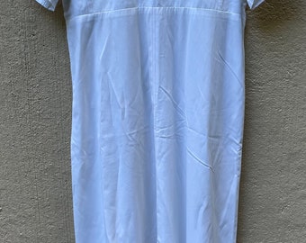 Handmade White Modest Mennonite Dress  | Size M/L