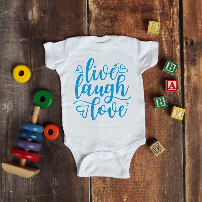 Live Laugh Love Lovely Adorable Unisex Baby Onesie\u00ae The Perfect Baby Shower Gift