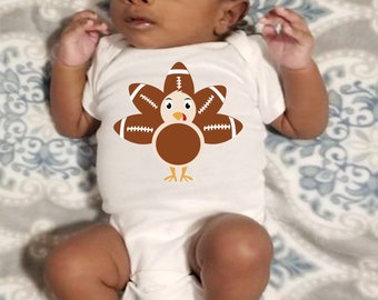 Football Turkey Cute Adorable Thanksgiving Holiday Onesie® - Cute Outfit For Babies to Celebate Thanksgiving