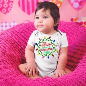 My Favorite Color is Christmas Lights Unisex Baby Onesie® Perfect Outfit for Christmas image 1