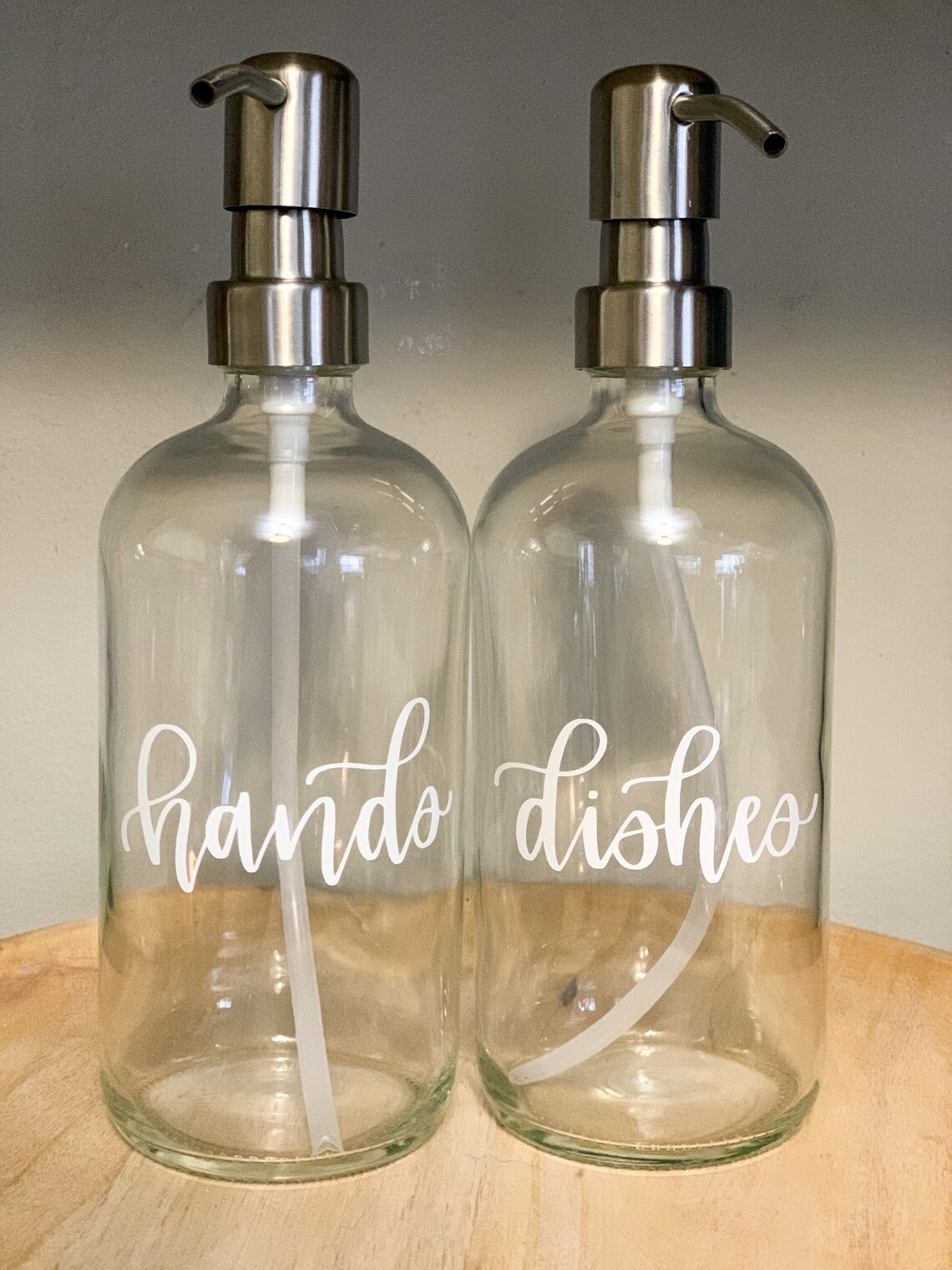 Hand and Dish Soap Dispenser Set. Amber Hand and Dish Soap Etsy