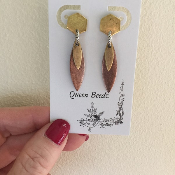 18K Riley Mixed Metal Earrings