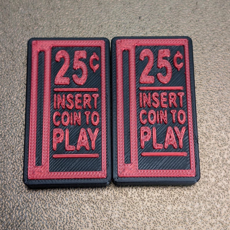 Insert Coin Magnetic Fidget Slider – Retro Arcade Game Design – 3D ...