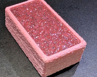 Deslizador magnético antiestrés con purpurina rosa / Herramienta de enfoque sensorial