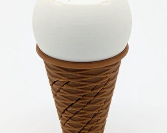Ice Cream Cone Fidget Spiral: Unique PLA Plastic Fidget