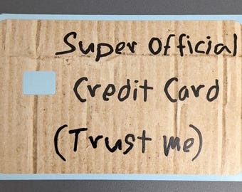 Super Official Card Skin: Cardboard Style Vinyl Sticker (Credit, Debit, Fun Money)