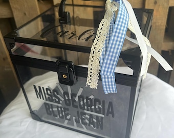 Pageant Crown Box, Custom Titleholder Crown Box, Crown Box, Tiara Box, Crown Carrying Case, Pageant Gift