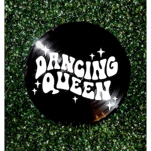 Dancing Queen Wall Art/Trendy Decor/ Personalized Wall Decor/ Vinyl Record Wall Decor/ 70s Vintage Records/Birthday Gift/Trendy Room Decor