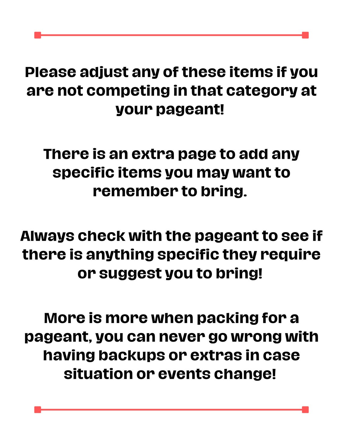 How to Pack for a Pageant, Guide to Pageant Packing,packing List ...