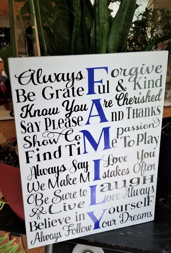 The Meaning Of Family Home Decor House Warming Etsy