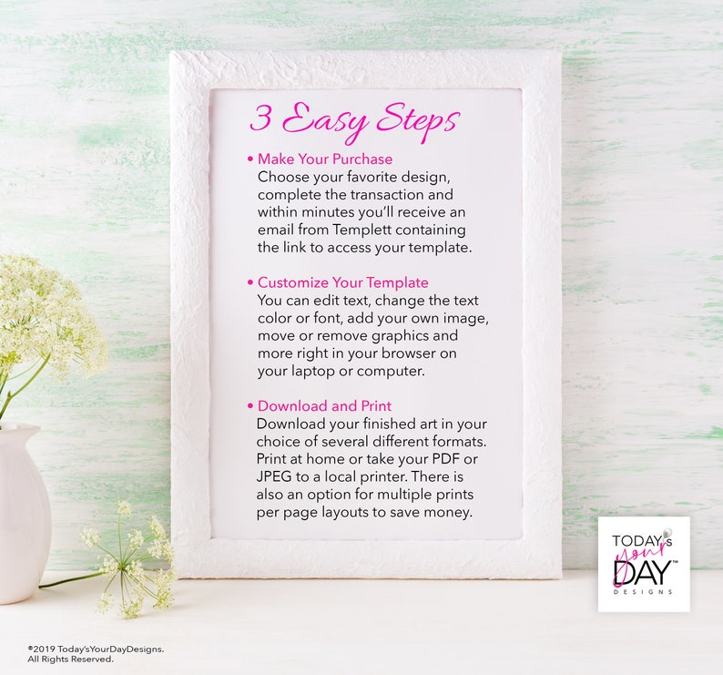 Editable Instant Download Watercolor Hydrangeas /& Pink Roses DIY Save the Date Template